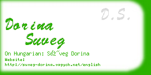 dorina suveg business card